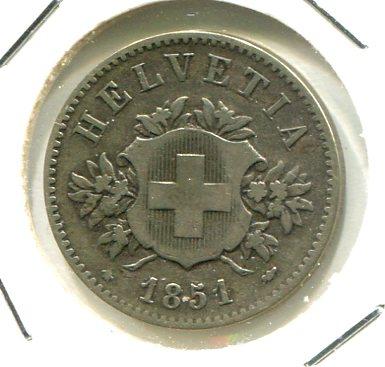 SWISS 1851BB 20 RAPPEN 'RARE'