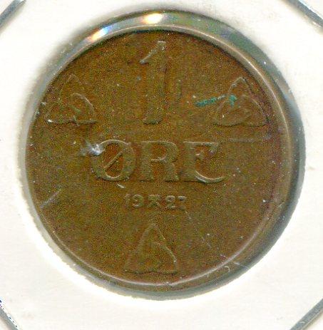 NORWAY 1927 1 ORE SCARCE