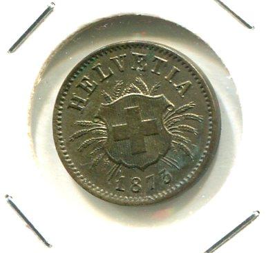 SWISS 1873 5 RAPPEN  (02)