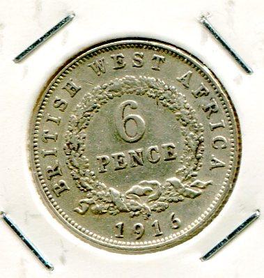 BR.WEST AFRICA 1916H SIXPENCE