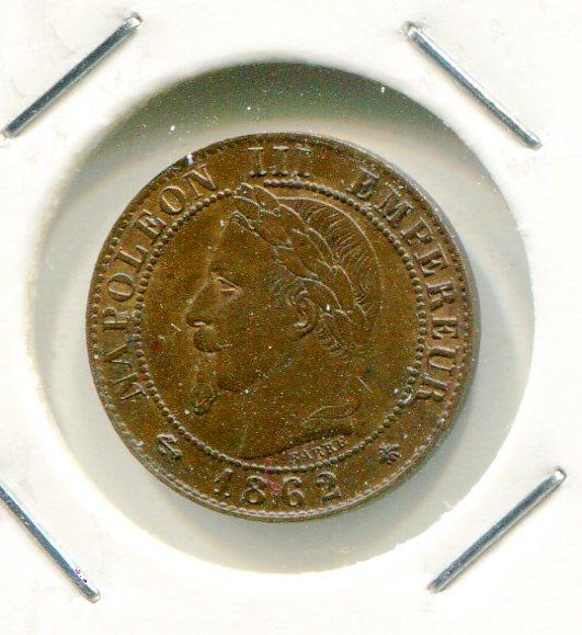 FRANCE 1862A CENTIME