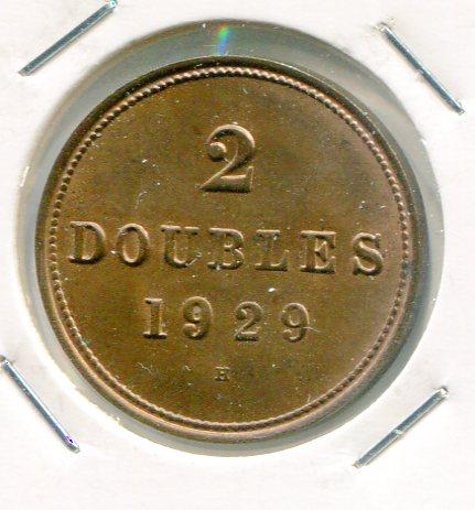 GUERNSEY 1929H 2 DOUBLES