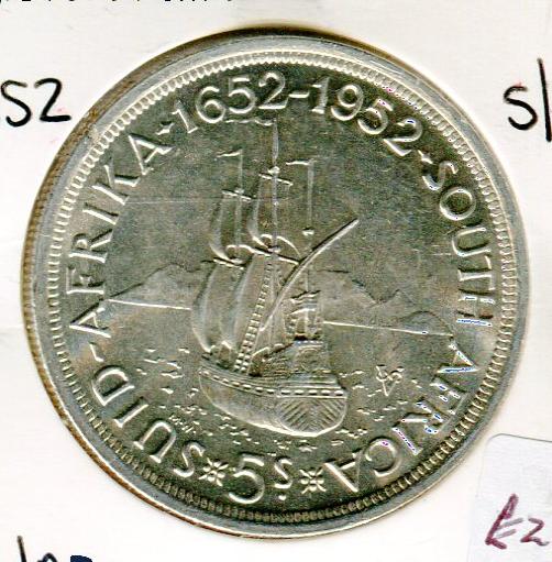 S.AFRICA 1952 5 SHILLINGS