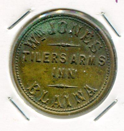 SOUTH WALES TILERS ARMS PUB TOKEN