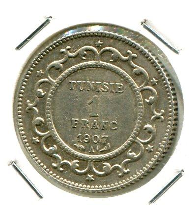 TUNISIA 1907A FRANC