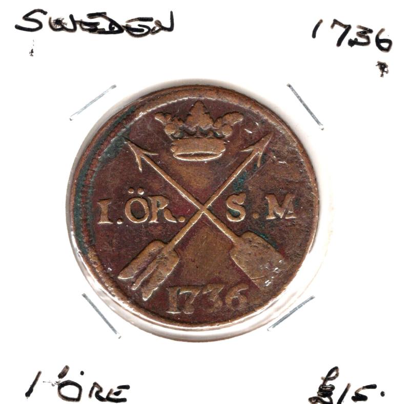SWEDEN 1736 ORE