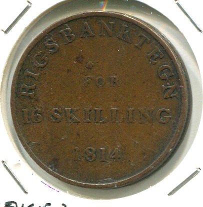 DENMARK 1814 16 SKILLING TOKEN (02)