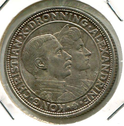 DENMARK 1923 2 KRONER