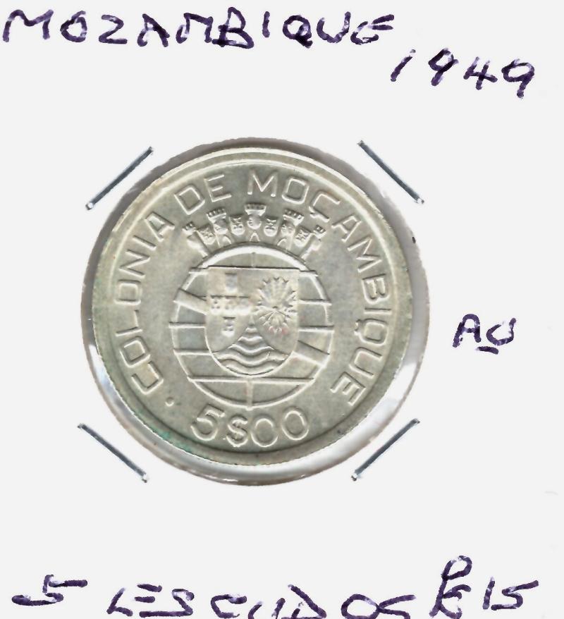 MOZAMBIQUE 1949 5 ESCUDOS