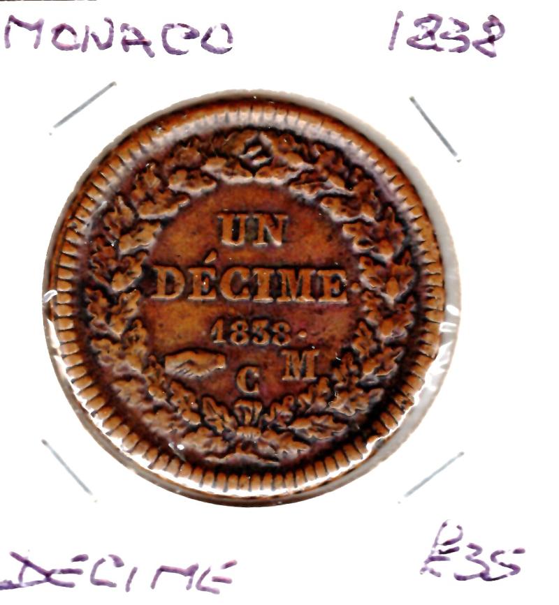MONACO 1838 DECIME