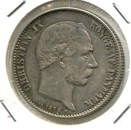 DENMARK 1875 2 KRONER (01)