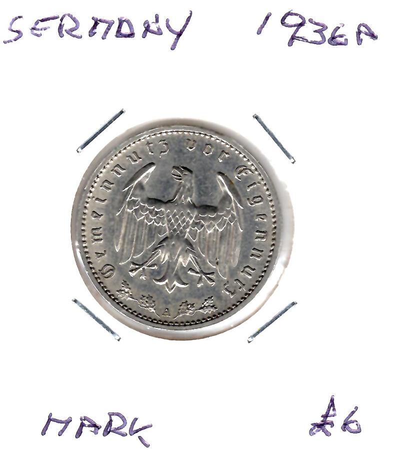 GERMANY 1936A 1 MARK