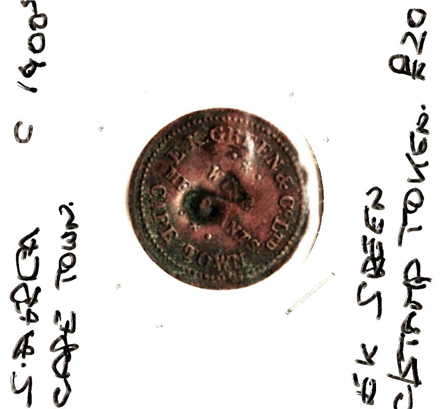 S.AFRICA C.1900'S C/STAMP TOKEN