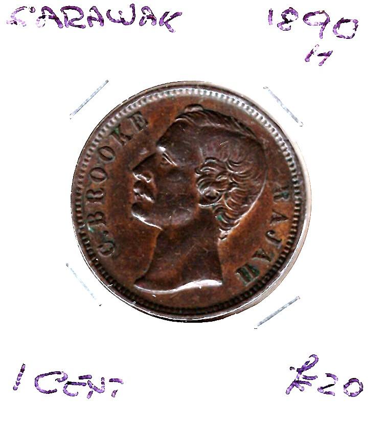 SARAWAK 1890H CENT