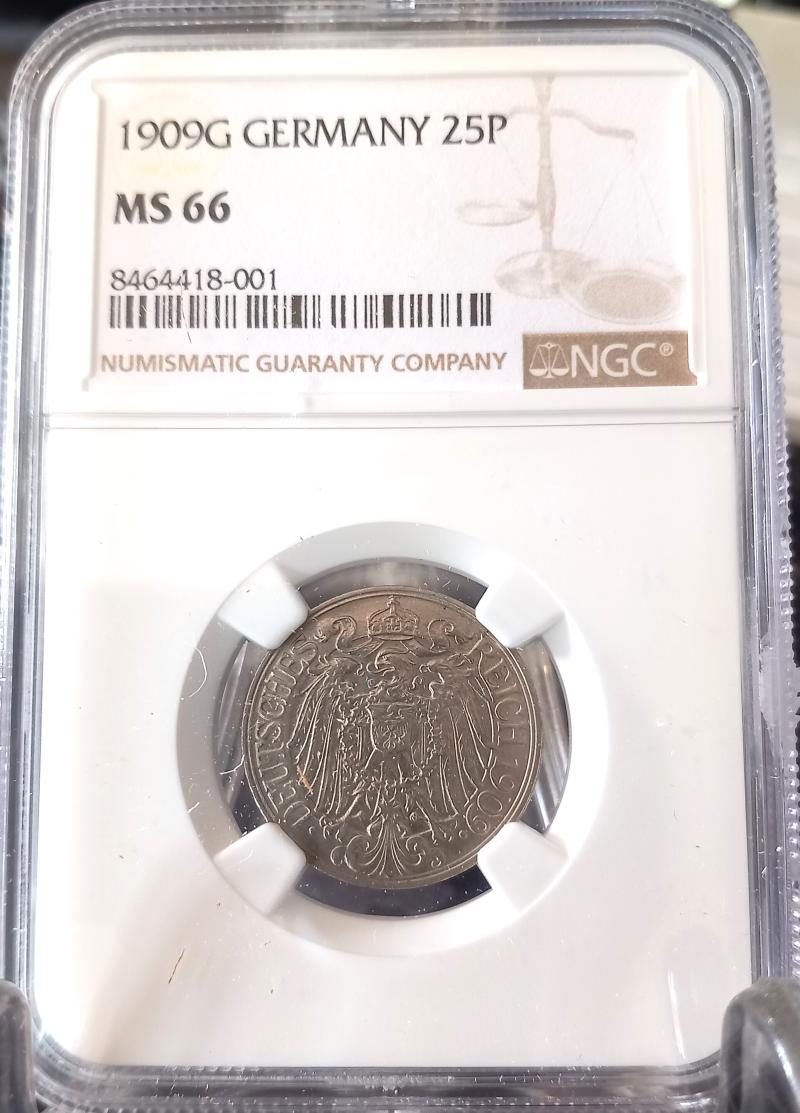 GERMANY 1875C 50 PFENNIG NGC SLABBED