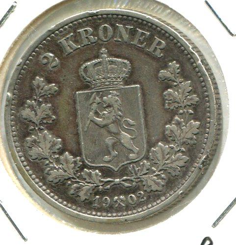 NORWAY 1902 2 KRONER