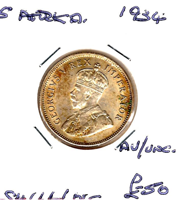 SOUTH AFRICA 1934 SHILLING