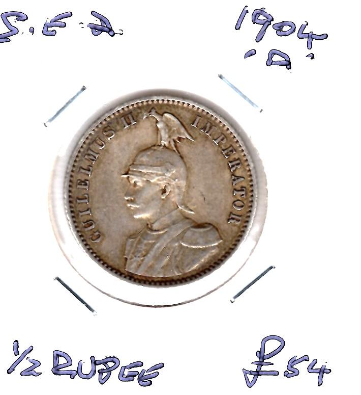 GERMAN EAST AFRICA 1904A 1/2 RUPEE (02)