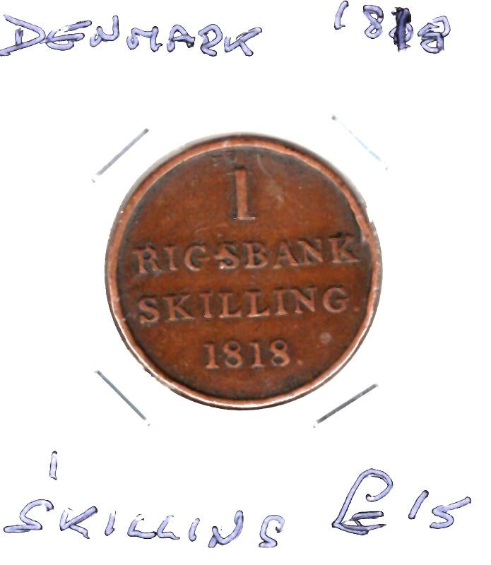 DENMARK 1818 1 SKILLING