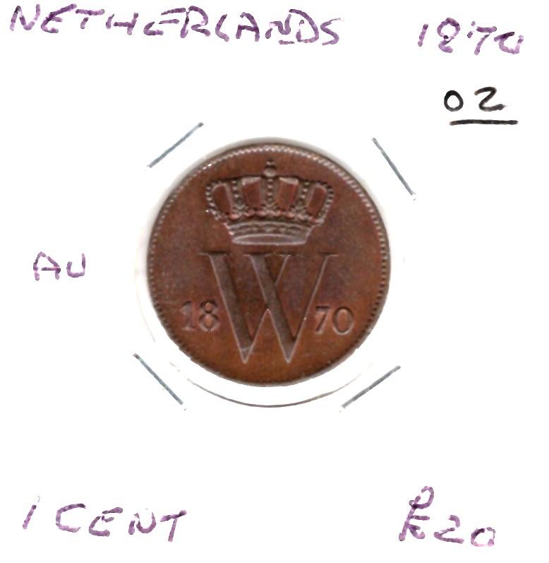 NETHERLANDS 1870 CENT (02)