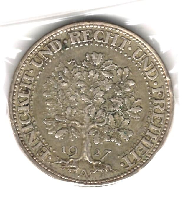 GERMANY 1927A 5 MARKS