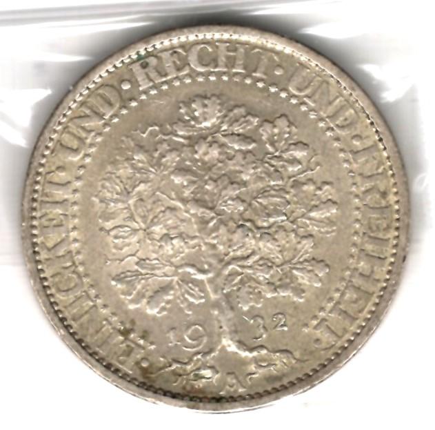 GERMANY 1932A 5 MARKS