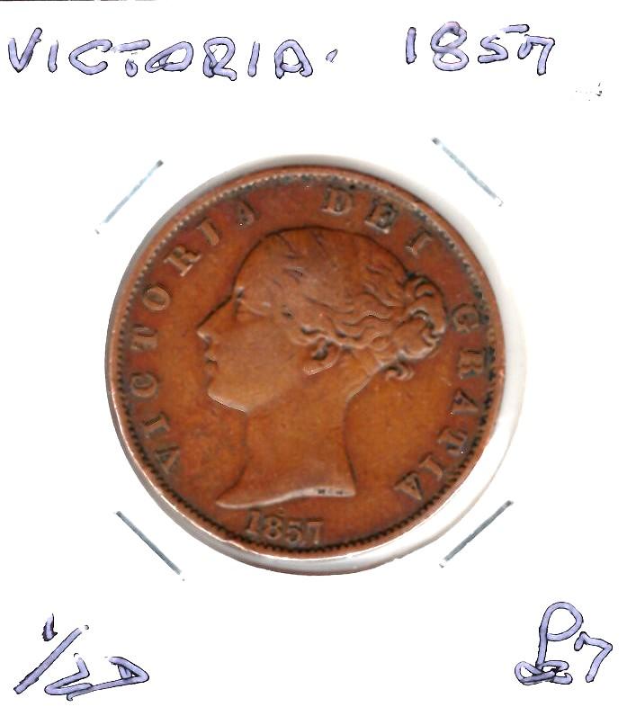 GB 1857 1/2D VICTORIA