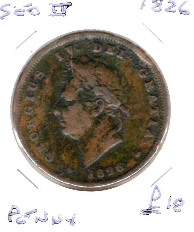 GB 1826 GEORGE IV PENNY