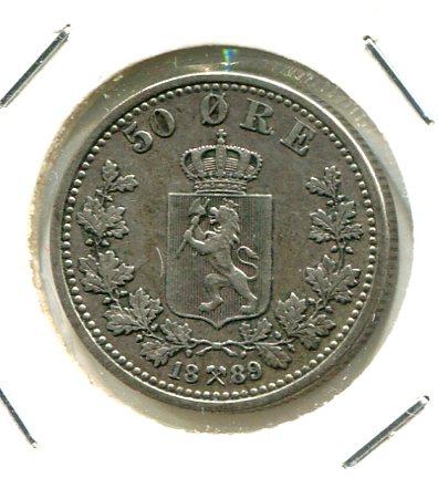 NORWAY 1889 50 ORE