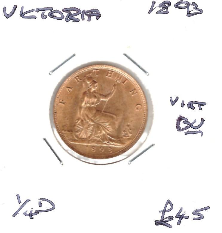 GB 1893 VICTORIA FARTHING