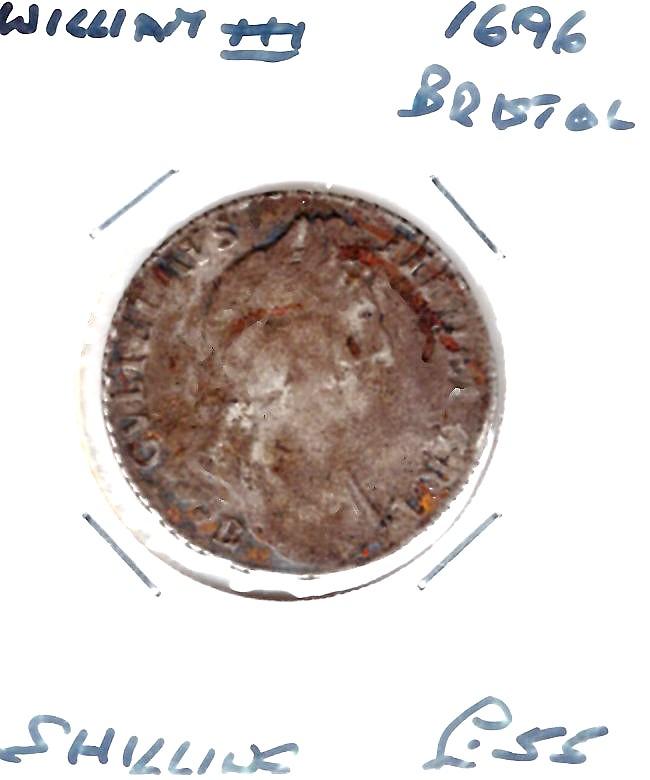 GB 1696 BRISTOL SHILLING