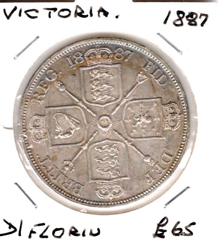 GB 1887 DOUBLE FLORIN