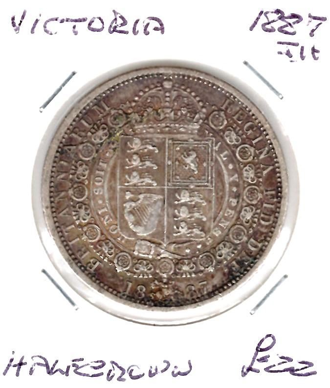 GB 1887 1/2 CROWN