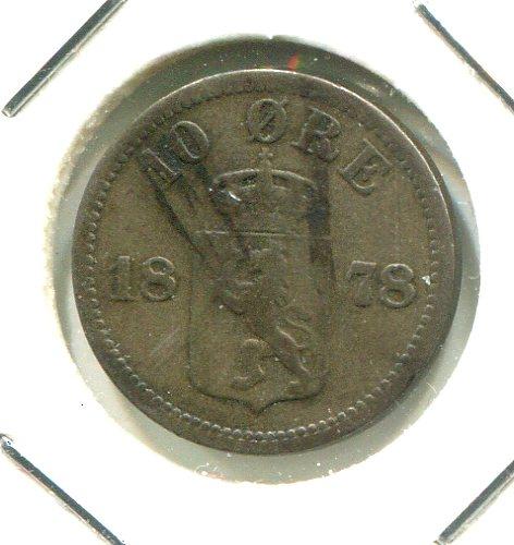 NORWAY 1878 10 ORE 'SCARCE'