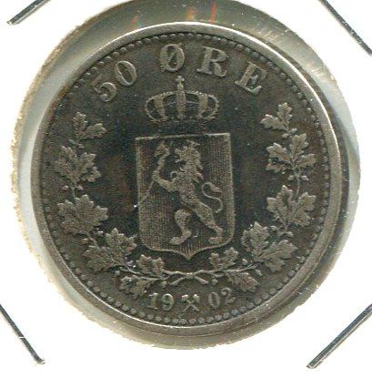 NORWAY 1902 50 ORE