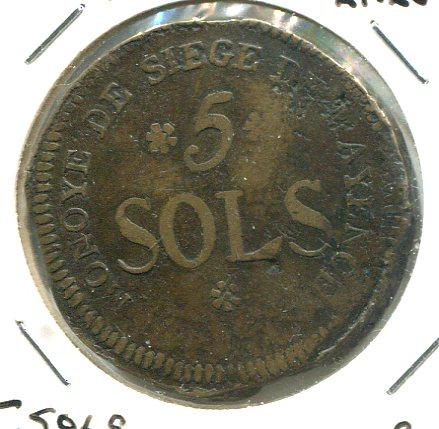 FRANCE 1793 5 SOLS 'RARE'