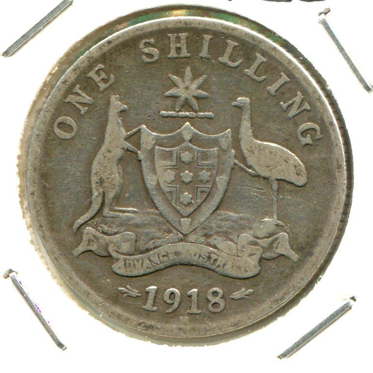 AUSTRALIA 1918M SHILLING 'SCARCE'