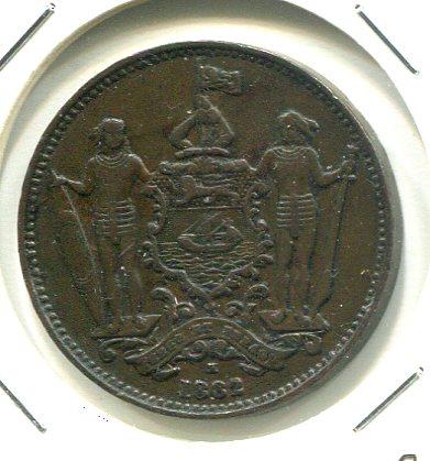 BR.NORTH BORNEO 1882H CENT