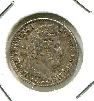 FRANCE 1836A 1/4 FRANC