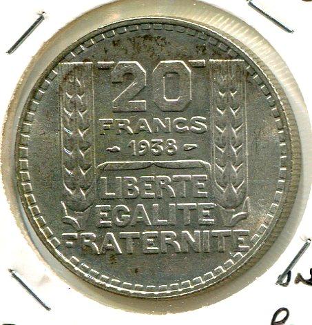 FRANCE 1938 20 FRANCS (04)