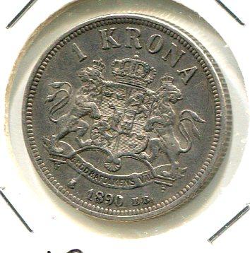 SWEDEN 1890 KRONER 'SCARCE'