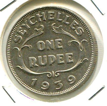 SEYCHELLES 1939 RUPEE