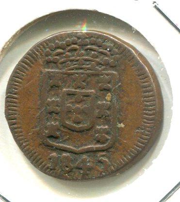 PORTUGUESE INDIA 1845 10 REIS 'SCARCE'