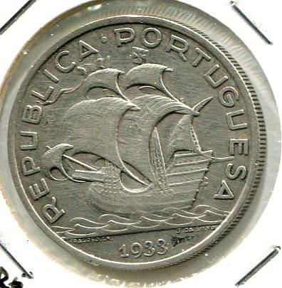 PORTUGAL 1933 10 ESCUDOS 'RARE'