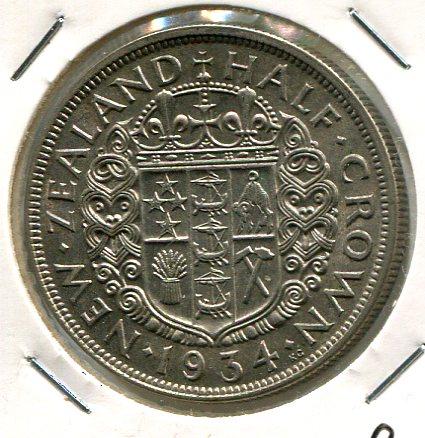 N.ZEALAND 1934 1/2 CROWN