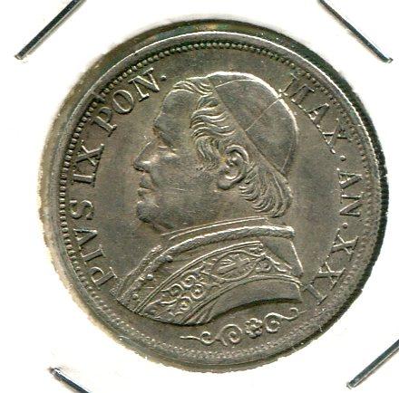 PAPAL STATES 1866 LIRA  (02)