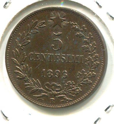 ITALY 1896R 5 CENTS  'SCARCE'