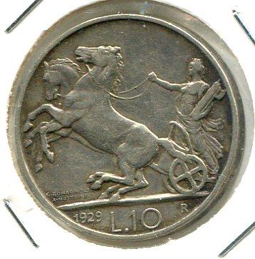 ITALY 1929 10 LIRA 'SCARCE'