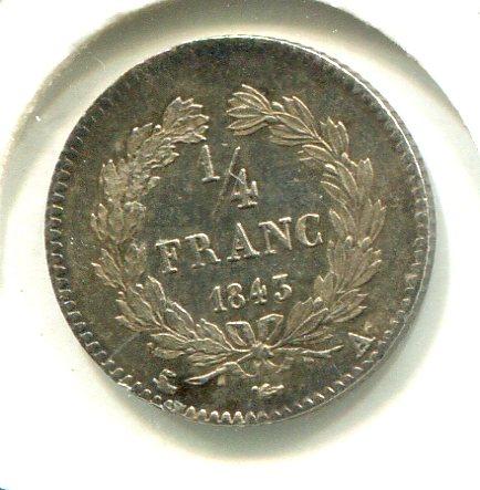 FRANCE 1843A 1/4 FRANC (02)