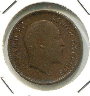 INDIA BR. 1907 1/4 ANNA 'RARE'